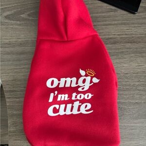 Pet Hoodie ‘omg I'm too cute’